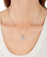 Disney Wonder Fine Jewelry Diamond Accent Minnie Mouse Silhouette Pendant Necklace in Sterling Silver, 16" + 2" extender