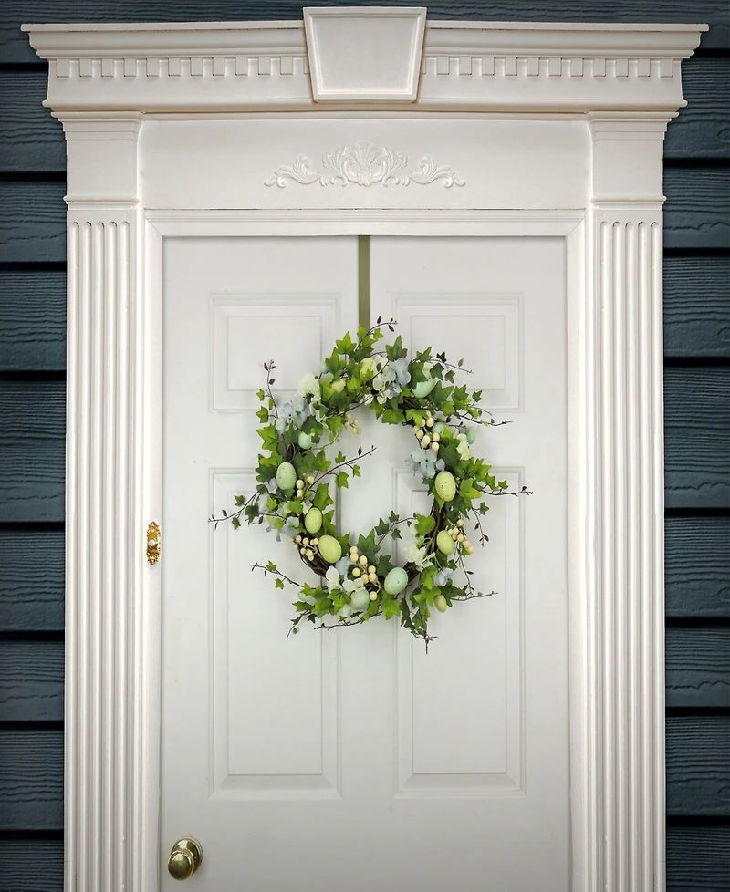 National Tree Company 22" Ivy and Eggs Easter Wreath