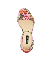 Nine West Women's Pruce Round Toe Block Heel Dress Sandals