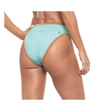 Guria Beachwear Women's Contrast Detail High Cut Banded Bikini Bottom