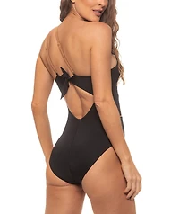 Guria Beachwear Women's Cut-out One Shoulder Piece Swimsuit
