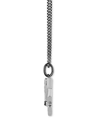 Marvel Wonder Fine Jewelry Black Spinel (1/4 ct. t.w.) & Diamond (1/8 ct. t.w.) Black Panther 18" Pendant Necklace in Sterling Silver