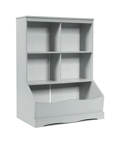 3-Tier Children's Multi-Functional Bookcase Toy Storage Bin Floor Cabinet