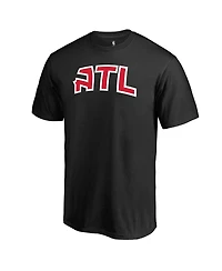Men's Fanatics Black Atlanta Hawks Alternate Logo T-shirt