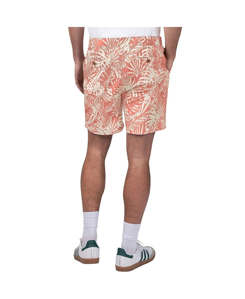 Men's Margaritaville Red Kansas City Chiefs Sandwashed Monstera Print Amphib Shorts