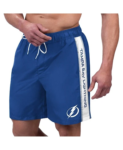 Men's G-iii Sports by Carl Banks Blue Tampa Bay Lightning Streamline Volley Swim Trunks