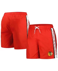 Men's G-iii Sports by Carl Banks Red Chicago Blackhawks Streamline Volley Swim Trunks