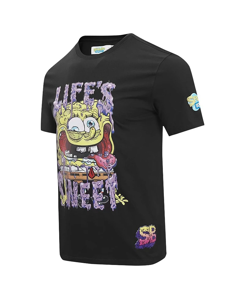 Men's Freeze Max Black SpongeBob SquarePants Life's Sweet T-shirt