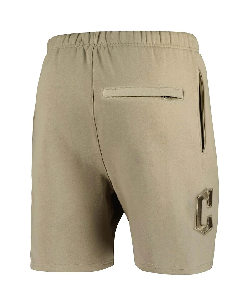Men's Pro Standard Khaki Cleveland Guardians Neutral Fleece Shorts