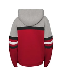 Big Boys and Girls Mitchell & Ness Red New Jersey Devils Head Coach Pullover Hoodie