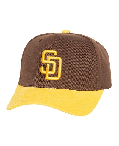 Men's Mitchell & Ness Brown San Diego Padres Corduroy Pro Snapback Hat