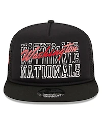 Men's New Era Black Washington Nationals Street Team A-Frame Trucker 9FIFTY Snapback Hat