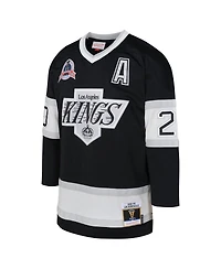 Big Boys Mitchell & Ness Luc Robitaille Black Los Angeles Kings 1992 Blue Line Player Jersey