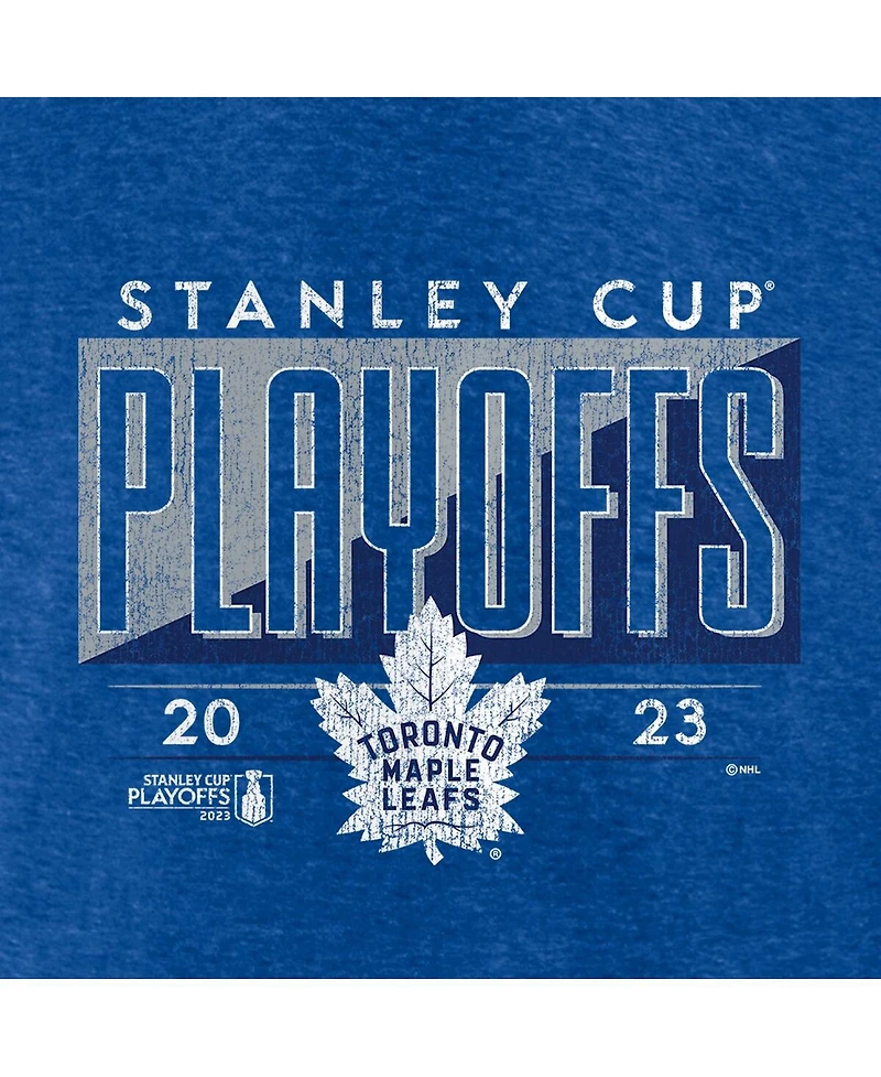 Men's Fanatics Heather Royal Toronto Maple Leafs 2023 Stanley Cup Playoffs Tri-Blend T-shirt