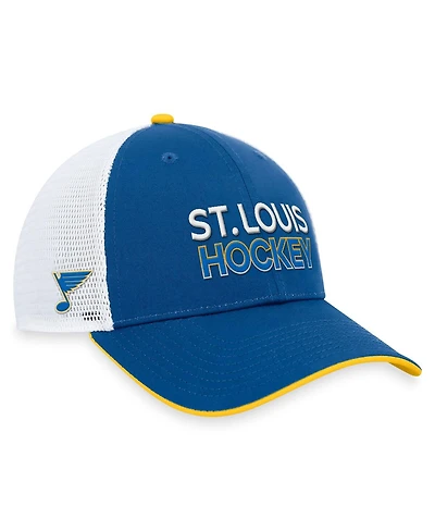 Men's Fanatics Blue, White St. Louis Blues Authentic Pro Alternate Jersey Adjustable Trucker Hat