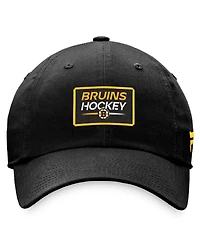 Women's Fanatics Black Boston Bruins Authentic Pro Rink Adjustable Hat