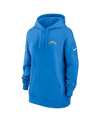 Women's Nike Powder Blue Los Angeles Chargers 2023 Sideline Club Fleece Pullover Hoodie