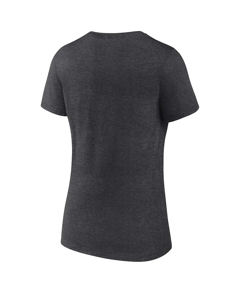 Women's Fanatics Heathered Charcoal Kentucky Wildcats 2022 Sec Women's Basketball Conference Tournament Champions Locker Room V-Neck T-shirt