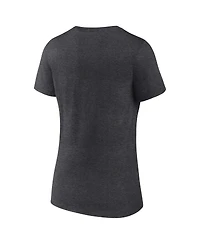 Women's Fanatics Heathered Charcoal Kentucky Wildcats 2022 Sec Women's Basketball Conference Tournament Champions Locker Room V-Neck T-shirt