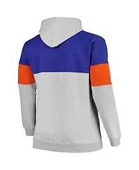 Men's Fanatics Blue, Orange New York Knicks Big and Tall Pullover Hoodie