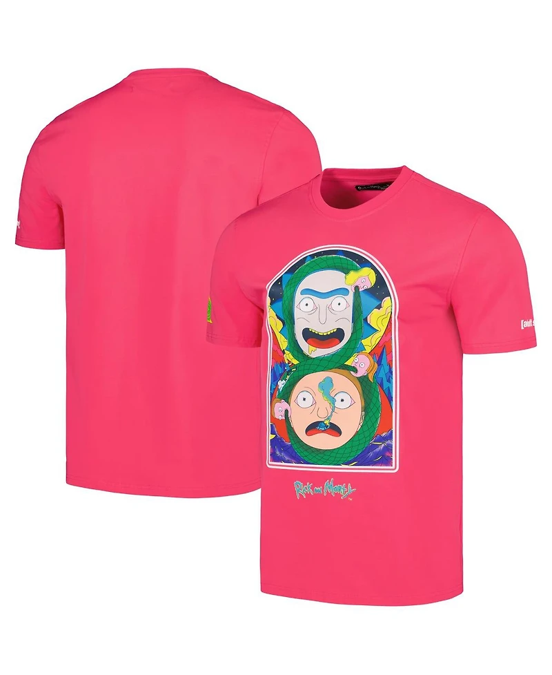 Men's Freeze Max Pink Rick And Morty Graphic T-shirt