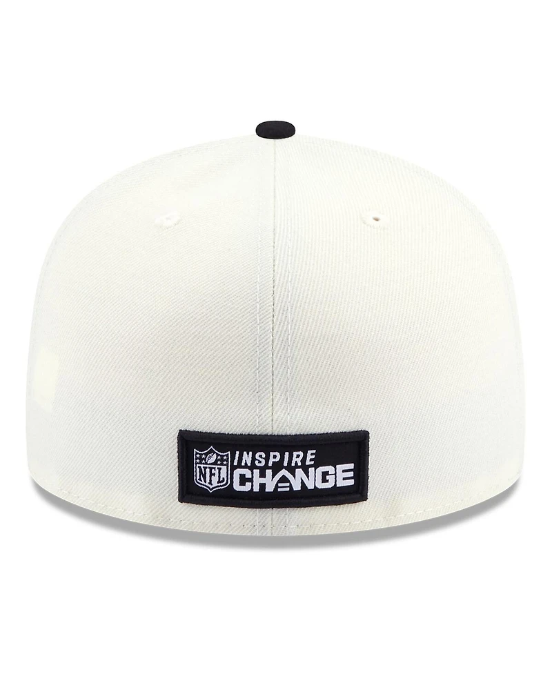 Men's New Era Cream, Black Tampa Bay Buccaneers 2022 Inspire Change 59FIFTY Fitted Hat