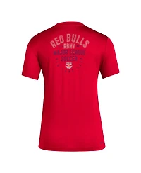 Women's adidas Red New York Red Distressed Bulls Local Stoic T-shirt