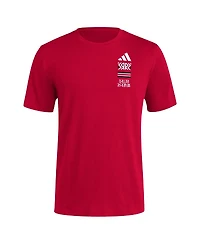 Men's adidas Red Distressed Louisville Cardinals Reverse Retro Baseball 2 Hit T-shirt