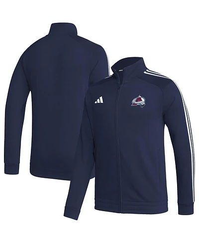 Men's adidas Navy Colorado Avalanche Raglan Full-Zip Track Jacket