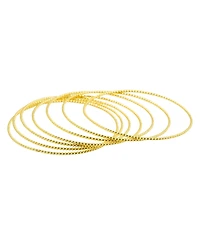 Adornia 14K Gold-Plated 7-Piece Skinny Bangle Set
