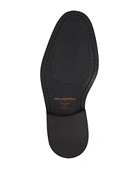 Karl Lagerfeld Paris Men's White Label Monk Strap Moc Toe with Fringe Shoes