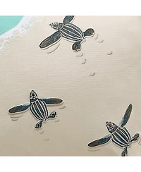 Leatherback Scurry-Embroidered Indoor Cotton Throw Pillow
