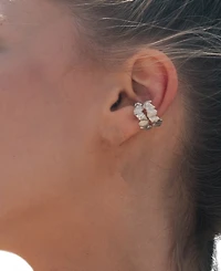 Sterling Forever Silver-Tone or Gold-Tone Curved Cali Ear Cuff, Set Of 2