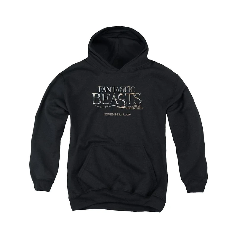 Fantastic Beasts Youth Logo Pull Over Hoodie / Hooded Sweatshirt