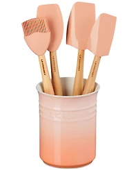 Le Creuset 5 Piece Utensil Set with Stoneware Utensil Crock