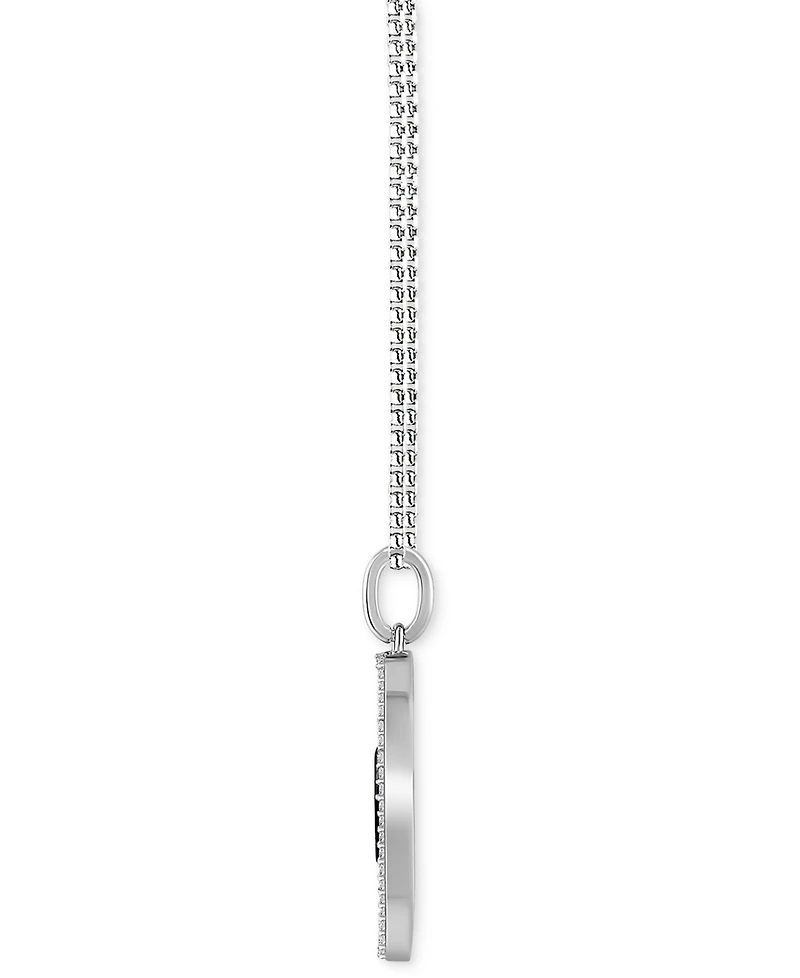 Marvel Wonder Fine Jewelry Diamond Spiderman Mask 18" Pendant Necklace (1/6 ct. t.w.) in Sterling Silver & Rose Gold-Plate