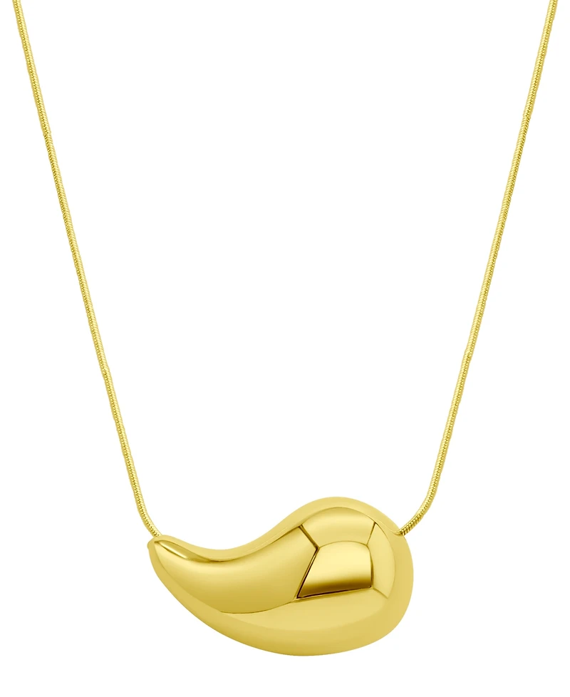 Adornia Tarnish Resistant 14K Gold-Plated Teardrop Sculptural Necklace