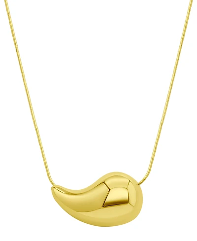 Adornia Tarnish Resistant 14K Gold-Plated Teardrop Sculptural Necklace