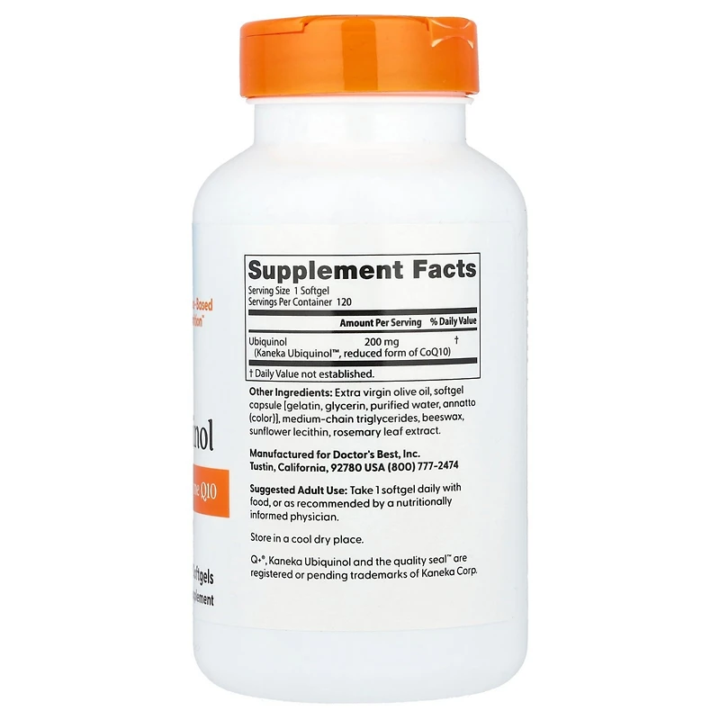 Doctor's Best Ubiquinol 200 mg - 120 Softgels