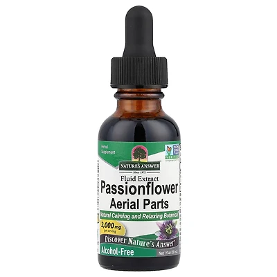 Nature's Answer Passionflower Aerial Parts Fluid Extract Alcohol-Free 2 000 mg - 1 fl oz