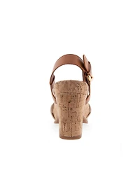 Aerosoles Women's Miki Open Toe Buckle Wedge Sandals