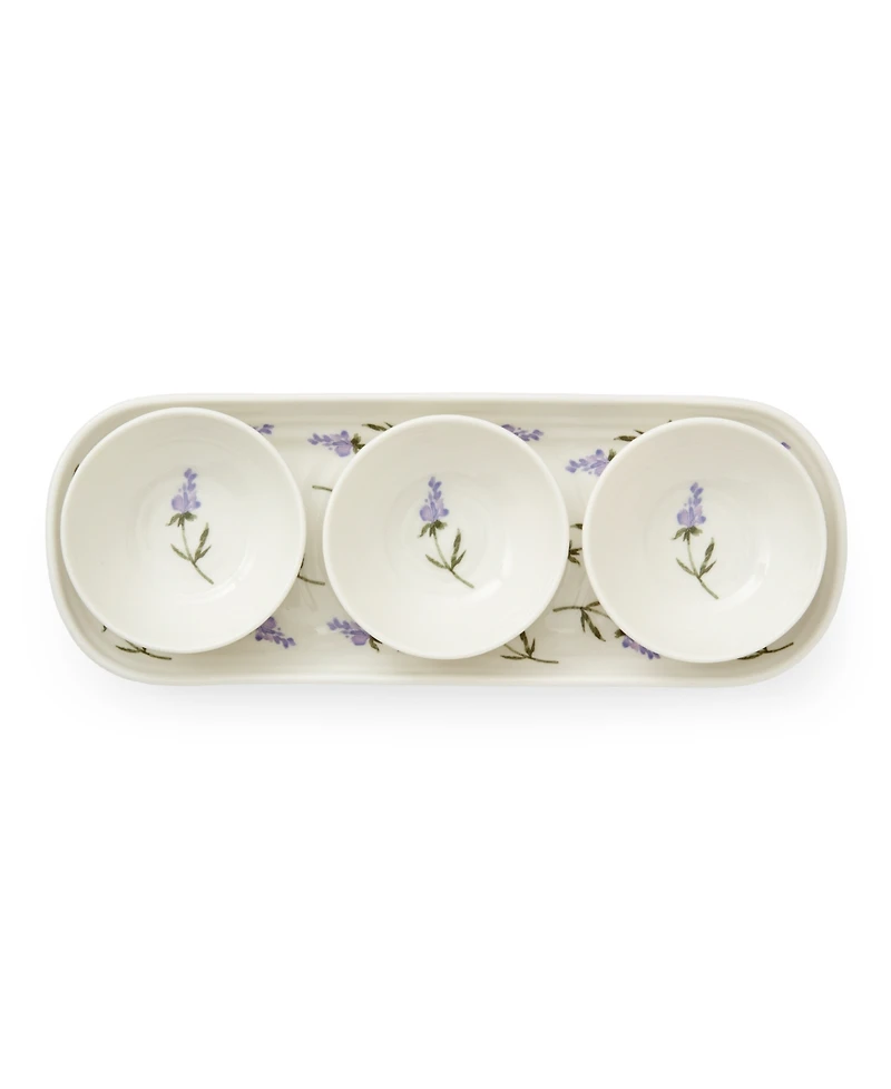 Portmeirion Sophie Conran Lavandula 4 Piece Bowl And Tray Set