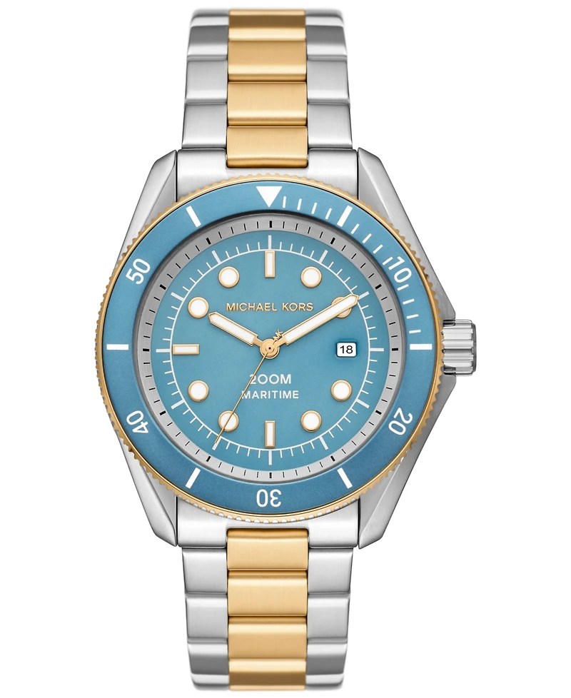 Michael Kors Men's Maritime Three-Hand Two-Tone Stainless Steel Watch 42mm