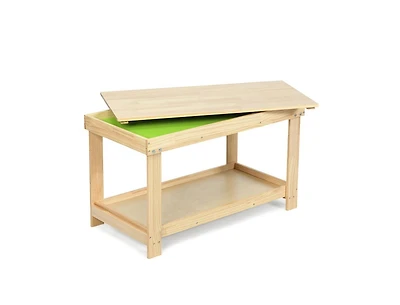 Slickblue Kids Solid Multifunctional Wood Activity Play Table