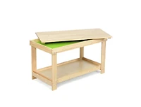 Slickblue Kids Solid Multifunctional Wood Activity Play Table