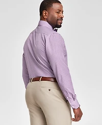 Tayion Collection Men's Slim-Fit Plaid Dress Shirt