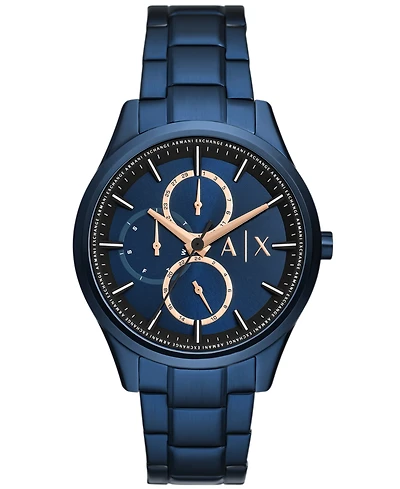 A|X Armani Exchange Men's Multifunction Blue Stainless Steel Watch 42mm