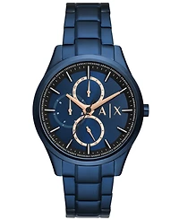 A|X Armani Exchange Men's Multifunction Blue Stainless Steel Watch 42mm