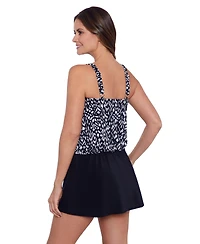 ShapeSolver by Mimi Flamingo Women's Blouson Swim Dress