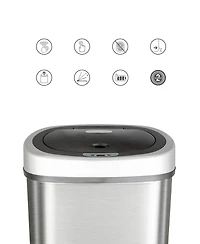 Ninestars Rectangular Motion Sensor Trash Can 13.2 Gallon